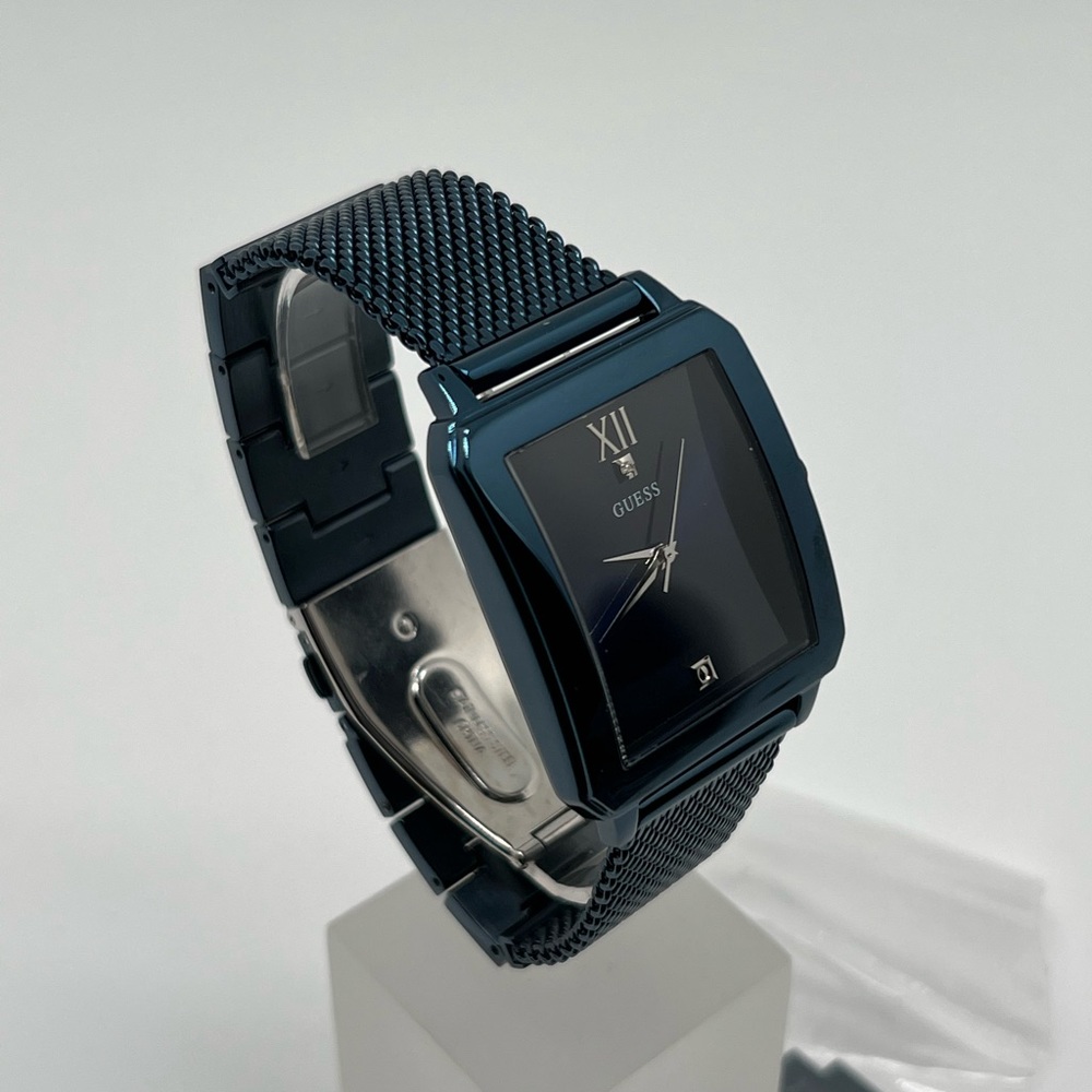 Guess Blue Diamond Rectangular Highrise Watch - image 3